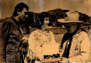 John Wayne, Jennifer Jones, and Pawnee Bill