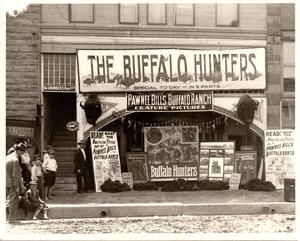 Movie Theater Showing Pawnee Bill's Film "The Buffalo Hunters"