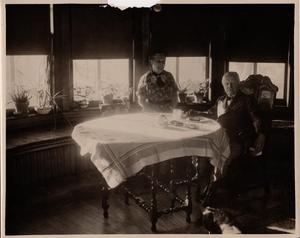 Pawnee Bill and Nellie Ruffner at a Table
