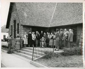 The Congregation of St. Luke's Episcopal Church After Service