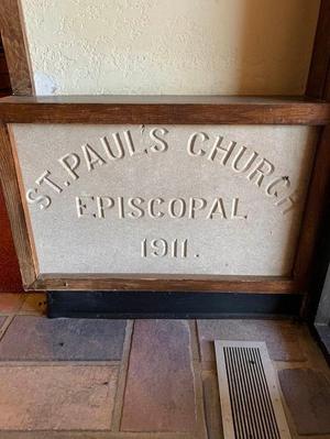 Cornerstone of the First St. Paul's Church Built in 1911