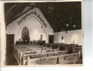 Interior of Original Church of Ascension Episcopal Church, Pawnee
