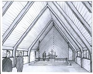 Artist Sketch of St. Matthews Episcopal Church, Sand Springs