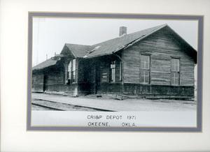 Primary view of object titled 'CRI&P Depot, Okeene 1971'.