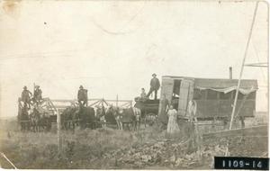 Group with Horses and a Chuckwagon