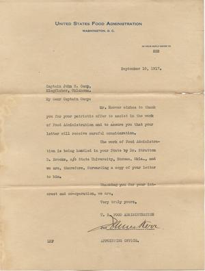 Letter From James Kerr to John H. Camp