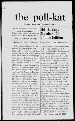 the poll-kat (Enid, Okla.), Vol. 1, No. 43, Ed. 1 Tuesday, October 20, 1936