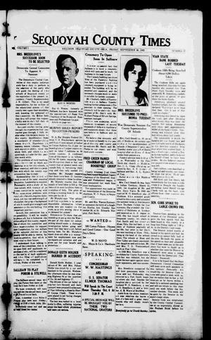 Sequoyah County Times (Sallisaw, Okla.), Vol. 1, No. 17, Ed. 1 Friday, September 30, 1932