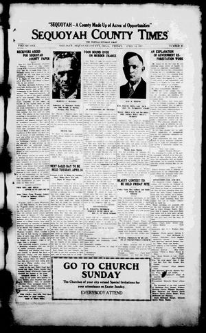 Sequoyah County Times (Sallisaw, Okla.), Vol. 1, No. 45, Ed. 1 Friday, April 14, 1933