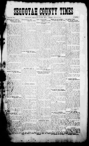 Sequoyah County Times (Sallisaw, Okla.), Vol. 2, No. 3, Ed. 1 Friday, June 23, 1933