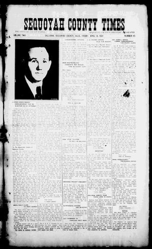Sequoyah County Times (Sallisaw, Okla.), Vol. 2, No. 45, Ed. 1 Friday, April 13, 1934