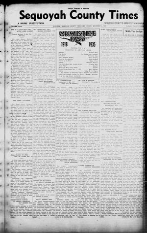 Sequoyah County Times (Sallisaw, Okla.), Vol. 4, No. 23, Ed. 1 Friday, November 8, 1935