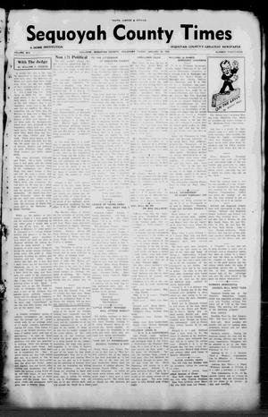 Primary view of object titled 'Sequoyah County Times (Sallisaw, Okla.), Vol. 6, No. 35, Ed. 1 Friday, January 28, 1938'.
