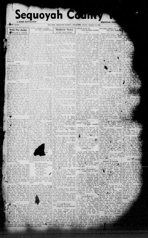 Sequoyah County Times (Sallisaw, Okla.), Vol. 7, Ed. 1 Friday, August 12, 1938