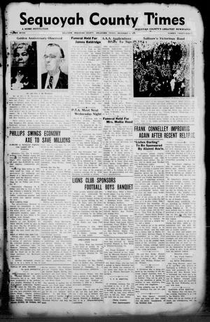 Sequoyah County Times (Sallisaw, Okla.), Vol. 7, No. 28, Ed. 1 Friday, December 9, 1938