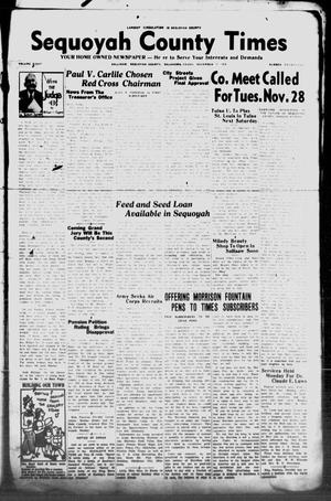 Sequoyah County Times (Sallisaw, Okla.), Vol. 8, No. 25, Ed. 1 Friday, November 17, 1939