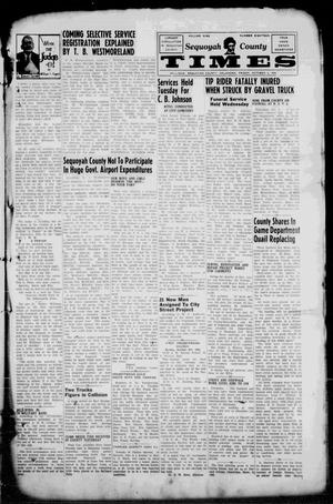 Sequoyah County Times (Sallisaw, Okla.), Vol. 9, No. 18, Ed. 1 Friday, October 4, 1940