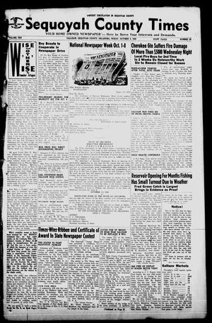 Sequoyah County Times (Sallisaw, Okla.), Vol. 10, No. 18, Ed. 1 Friday, October 3, 1941