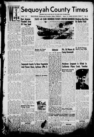 Sequoyah County Times (Sallisaw, Okla.), Vol. 12, No. 2, Ed. 1 Friday, June 11, 1943