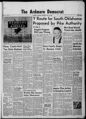 Primary view of object titled 'The Ardmore Democrat (Ardmore, Okla.), Vol. 31, No. 27, Ed. 1 Thursday, April 14, 1960'.
