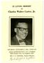 Primary view of Funeral Program for Charles Walter Carter Jr.