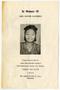 Pamphlet: Funeral Program for Minnie Clayborn