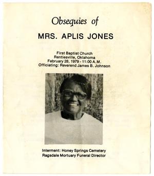 Funeral Program Aplis Hill Jones