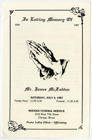 Funeral Program James McFadden