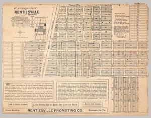 Primary view of object titled 'Rentiesville, Indian Territory Town Plat Map'.