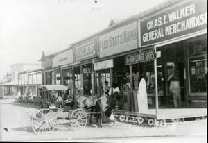 Early Image of the Business District of Cleo Springs