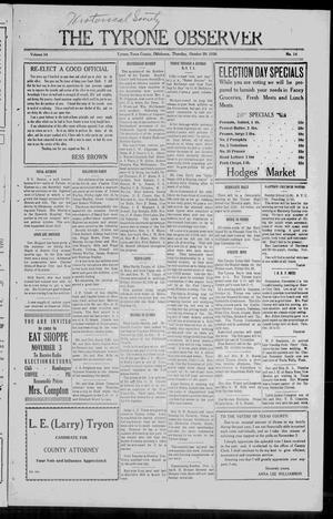 The Tyrone Observer (Tyrone, Okla.), Vol. 34, No. 14, Ed. 1 Thursday, October 29, 1936