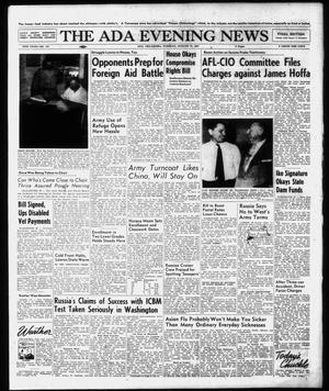 The Ada Evening News (Ada, Okla.), Vol. 54, No. 143, Ed. 1 Tuesday, August 27, 1957