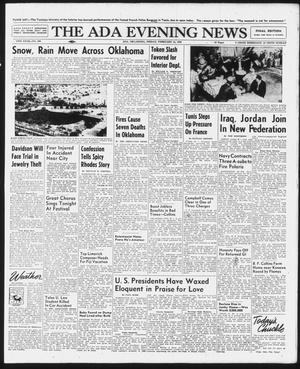 The Ada Evening News (Ada, Okla.), Vol. 54, No. 286, Ed. 1 Friday, February 14, 1958