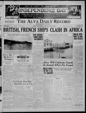 The Alva Daily Record (Alva, Okla.), Vol. 38, No. 157, Ed. 1 Thursday, July 4, 1940