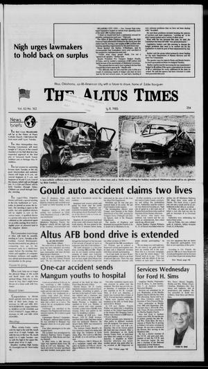 The Altus Times (Altus, Okla.), Vol. 63, No. 162, Ed. 1 Monday, July 8, 1985