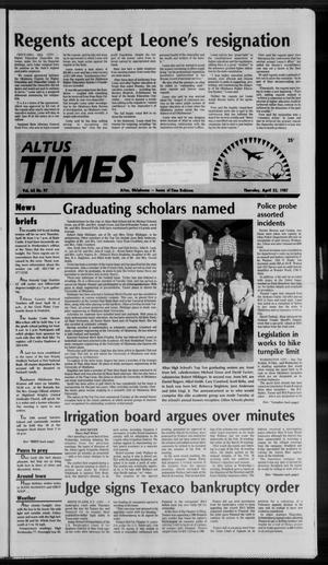 Altus Times (Altus, Okla.), Vol. 65, No. 97, Ed. 1 Thursday, April 23, 1987