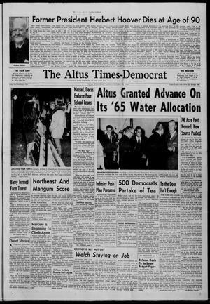 The Altus Times-Democrat (Altus, Okla.), Vol. 38, No. 325, Ed. 1 Tuesday, October 20, 1964