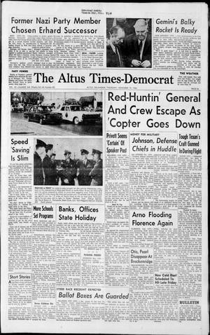 Primary view of object titled 'The Altus Times-Democrat (Altus, Okla.), Vol. 40, No. 244, Ed. 1 Thursday, November 10, 1966'.