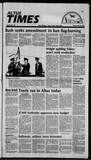Altus Times (Altus, Okla.), Vol. 67, No. 153, Ed. 1 Tuesday, June 27, 1989