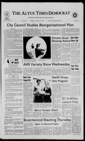Primary view of object titled 'The Altus Times-Democrat (Altus, Okla.), Vol. 50, No. 23, Ed. 1 Tuesday, January 27, 1976'.
