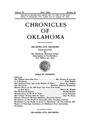 Chronicles of Oklahoma, Volume 11, Number 2, June 1933