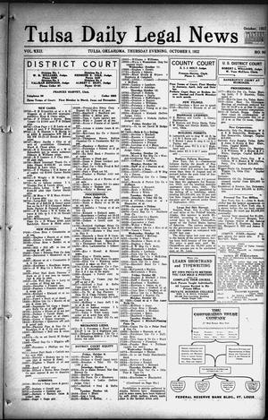 Tulsa Daily Legal News (Tulsa, Okla.), Vol. 22, No. 80, Ed. 1 Thursday, October 5, 1922