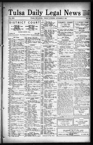 Tulsa Daily Legal News (Tulsa, Okla.), Vol. 22, No. 98, Ed. 1 Friday, October 27, 1922