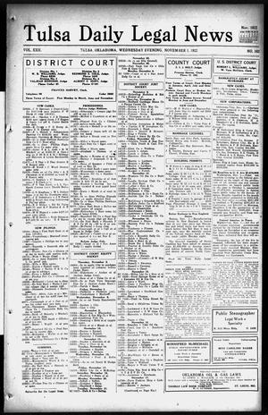 Tulsa Daily Legal News (Tulsa, Okla.), Vol. 22, No. 102, Ed. 1 Wednesday, November 1, 1922
