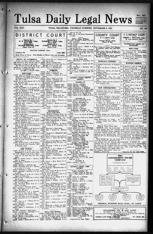 Tulsa Daily Legal News (Tulsa, Okla.), Vol. 22, No. 108, Ed. 1 Thursday, November 9, 1922