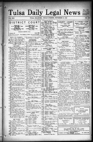 Tulsa Daily Legal News (Tulsa, Okla.), Vol. 22, No. 109, Ed. 1 Friday, November 10, 1922