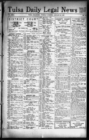 Tulsa Daily Legal News (Tulsa, Okla.), Vol. 23, No. 19, Ed. 1 Tuesday, January 23, 1923