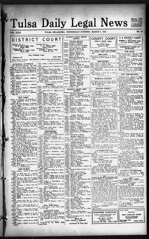 Tulsa Daily Legal News (Tulsa, Okla.), Vol. 23, No. 56, Ed. 1 Wednesday, March 7, 1923
