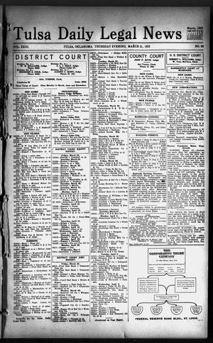 Tulsa Daily Legal News (Tulsa, Okla.), Vol. 23, No. 69, Ed. 1 Thursday, March 22, 1923
