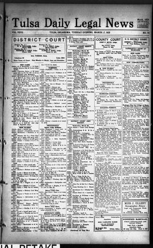 Tulsa Daily Legal News (Tulsa, Okla.), Vol. 23, No. 73, Ed. 1 Tuesday, March 27, 1923